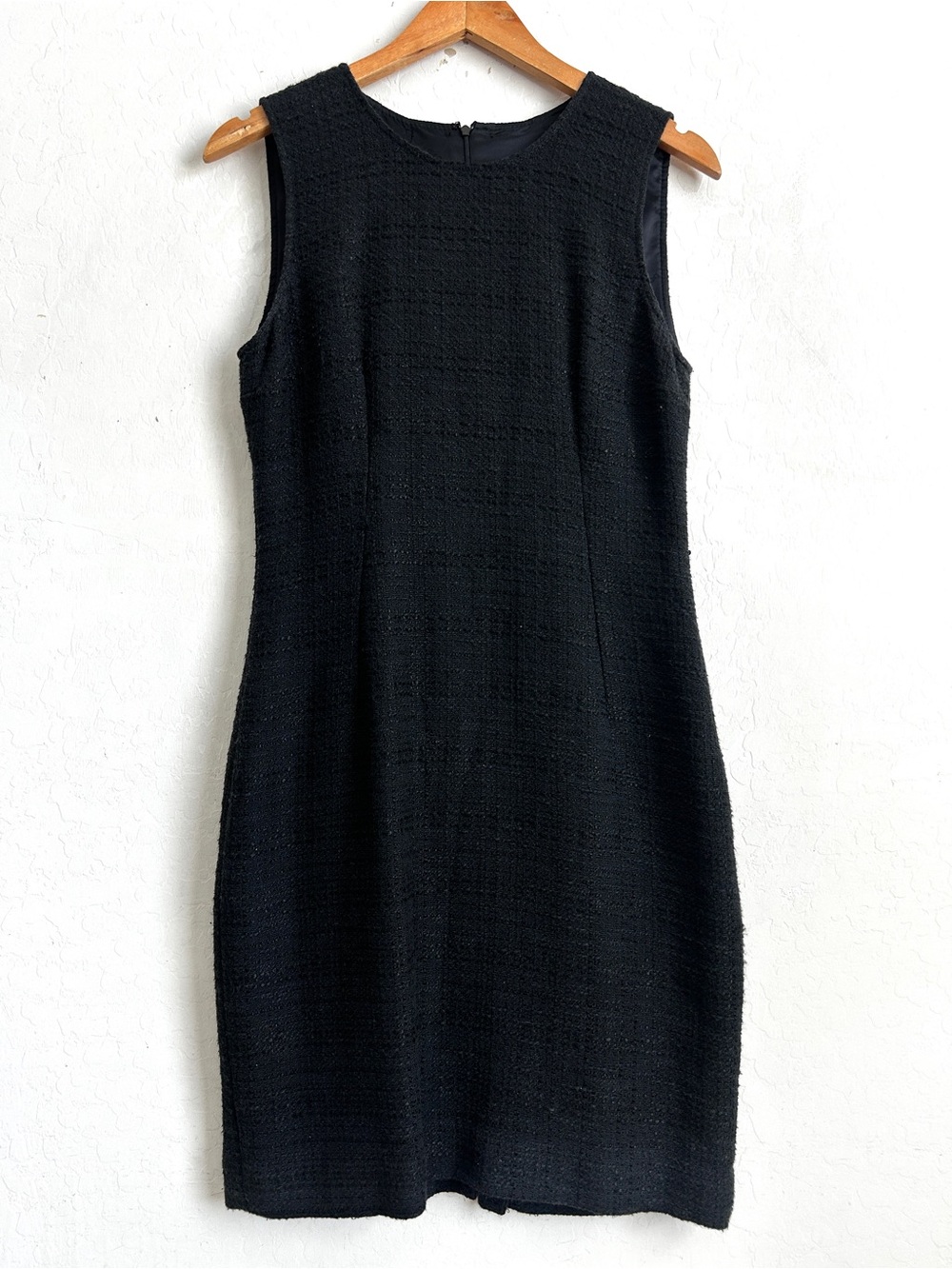 Dolce & Gabbana Sheath Dress IT 46/US 10 Tweed Sleeveless Lined Black *READ*